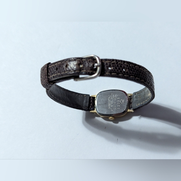 (935)Vintahe Seiko (1400-5309)Women’s Gold Tone Diamond Accent Watch Lizard Band - Picture 12 of 12